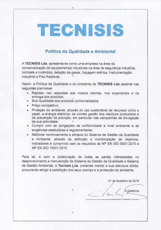 Politica Qualidade